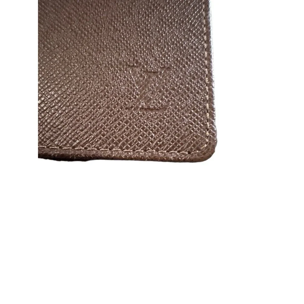 Louis Vuitton Brown Taiga Leather Bifold Pass ID Card Case Holder Brown(5)